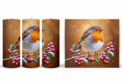 Christmas Bird Tumbler Design. Christmas Tumbler Sublimation Product Image 2