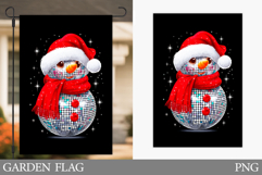 Cute Snowman Garden Flag. Christmas Garden Flag Design Product Image 1