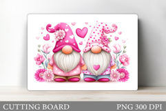 Valentines Gnome Cutting Board. Valentines Cutting Board Product Image 1