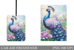 Peacock Car Air Freshener. Flowers Car Air Freshener Design Product Image 1