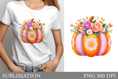 Pumpkin T-Shirt Design. Pumpkin Sublimation Product Image 1