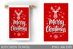 Merry Christmas Kitchen Towel. Christmas Kitchen Towel Product Image 1