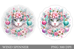Christmas Cat Wind Spinner. Christmas Wind Spinner Design Product Image 1