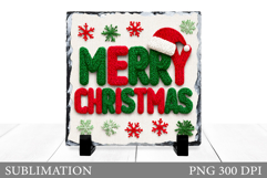 Merry Christmas Slate Design. Christmas Slate Sublimation Product Image 1