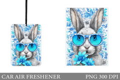 Cute Bunny Car Air Freshener Design. Cute Bunny Sublimation Product Image 1