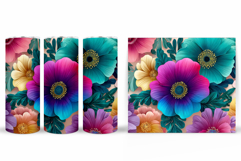 Flowers Tumbler Sublimation. Floral Tumbler Design Product Image 2