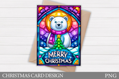 Christmas Bear Card Design. Christmas Card Printable Product Image 1