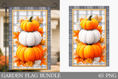 Fall Pumpkin Garden Flag. Fall Garden Flag Sublimation Product Image 1