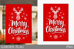 Merry Christmas Garden Flag. Christmas Garden Flag Design Product Image 1