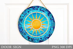 Sun Door Sign Sublimation. Sea Door Sign Design Product Image 1