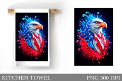 Patriotic Eagle Kitchen Towel. Patriotic Kitchen Towel Product Image 1