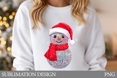 Disco Snowman T-Shirt Design. Disco Snowman Sublimation Product Image 1