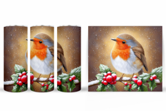 Christmas Bird Tumbler Design. Christmas Tumbler Sublimation Product Image 2
