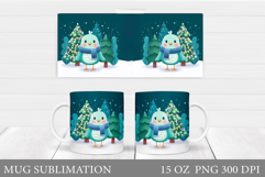 Christmas Bird Mug Design. Christmas Mug Sublimation Product Image 1