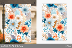 Floral Garden Flag Design. Flowers Garden Flag Sublimation Product Image 1