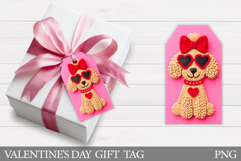 Valentines Dog Gift Tag Design. Valentine Gift Tag Printable Product Image 1