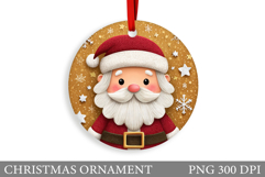 Santa Claus Christmas Ornament. Cute Santa Claus Sublimation Product Image 1