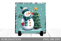 Cute Snowman Sublimation. Snowman Slate Design Product Image 1