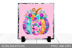 Pumpkin Slate Design. Patchwork Pumpkin Sublimation Product Image 1