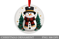 Snowman Christmas Ornament. Christmas Ornament Sublimation Product Image 1