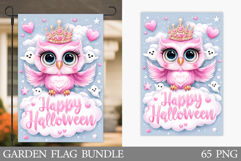 Halloween Owl Garden Flag. Halloween Garden Flag Design Product Image 1