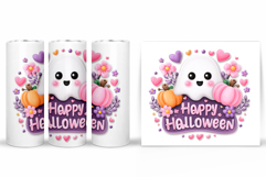 Cute Halloween Pumpkin Tumbler. Cute Ghost Tumbler Design Product Image 2