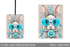 Cute Bunny Car Air Freshener Design. Cute Bunny Sublimation Product Image 1