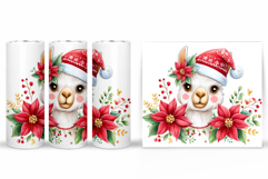 Christmas Lama Tumbler Design. Christmas Tumbler Sublimation Product Image 2