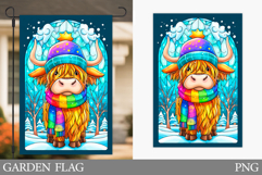Christmas Cow Garden Flag. Christmas Garden Flag Design Product Image 1