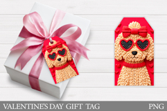 Valentines Dog Gift Tag Design. Valentine Gift Tag Printable Product Image 1