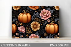 Fall Pumpkin Cutting Board. Fall Kitchen Cutting Board Product Image 1