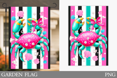 Crab Garden Flag Design. Sea Garden Flag Sublimation Product Image 1