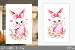 Easter Bunny Garden Flag. Easter Garden Flag Sublimation Product Image 1