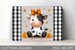 Fall Cow Cutting Board. Fall Cutting Board Design Product Image 1