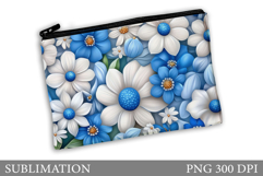 Flowers Makeup Bag Design. Flowers Cosmetics Bag Sublimation Product Image 1