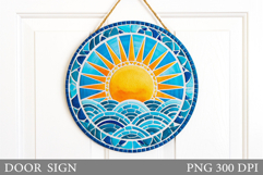 Sun Door Sign Sublimation. Sea Door Sign Design Product Image 1