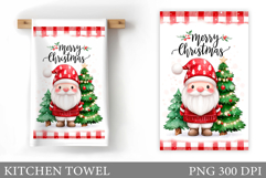 Santa Claus Kitchen Towel. Christmas Kitchen Towel Design Product Image 1
