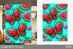 Butterflies Garden Flag. Flowers Garden Flag Design Product Image 1