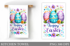 Easter Eggs Kitchen Towel. Easter Kitchen Towel Design Product Image 1