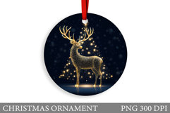 Reindeer Christmas Ornament. Christmas Ornament Sublimation Product Image 1