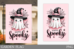 Halloween Ghost Garden Flag. Cute Halloween Garden Flag Product Image 1