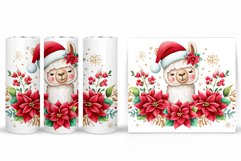 Christmas Lama Tumbler Design. Christmas Tumbler Sublimation Product Image 2
