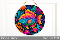 Fish Door Sign Sublimation. Fish Sublimation Product Image 1