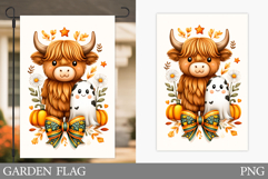 Halloween Cow Garden Flag Design. Halloween Garden Flag Product Image 1