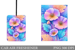 Flowers Car Air Freshener. Floral Car Air Freshener Design Product Image 1
