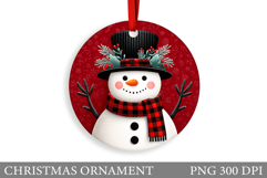 Snowman Christmas Ornament. Christmas Ornament Sublimation Product Image 1