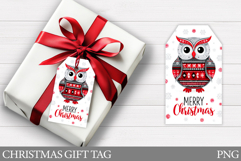 Christmas Gift Tags. Christmas Owl Gift Tag Printable Product Image 1