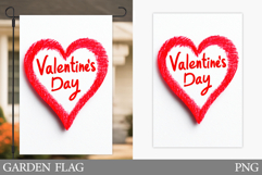 Valentines Heart Garden Flag. Valentines Garden Flag Design Product Image 1