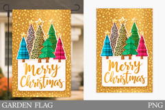 Christmas Tree Garden Flag. Christmas Garden Flag Design Product Image 1