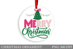 Christmas Ornament Sublimation. Merry Christmas Ornament Product Image 1